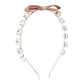 F3445 Glass Diamond Temperament Hair Ornament Bowknot Sweet Fragrance Headband Simple Leather Hairband for Adults