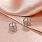 Temperament Diamond Geometric Earrings Fashion Personality Simple Metal Round Earrings Net Red Versatile Earrings Women