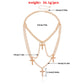 Jewelry fashion trend multi-layered cross pendant female personality short alloy necklace