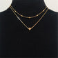 Multi-layer peach heart necklace love collarbone chain necklace jewelry models