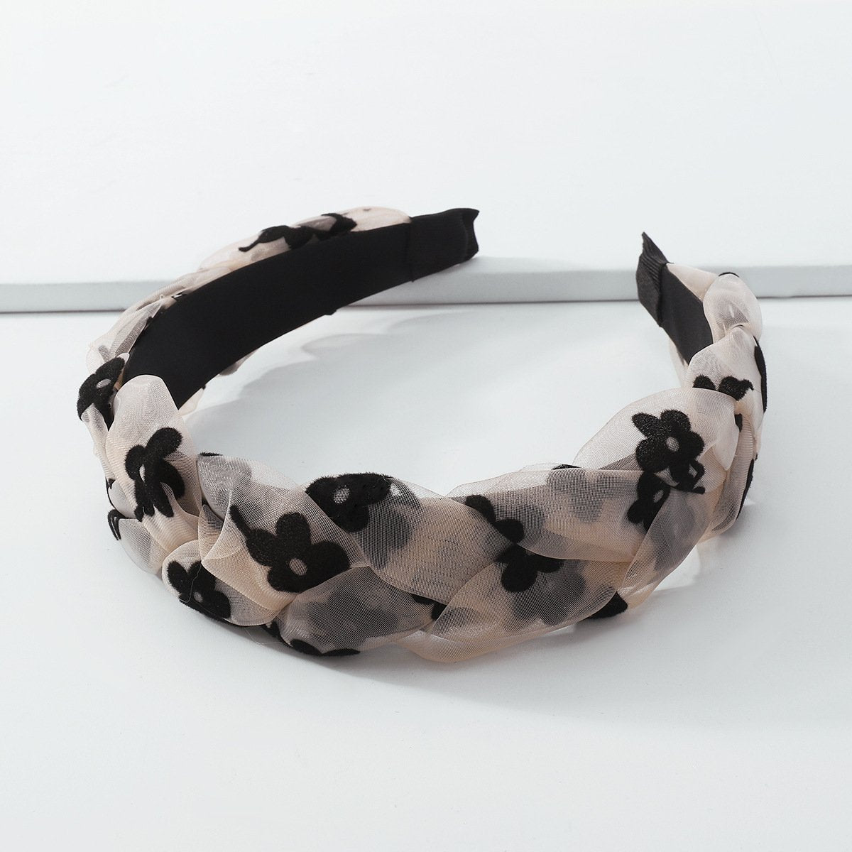 F4254 Retro Fashion Headband Sand Braided Geometric Creative Flowers Going Out High Skull Headband Female