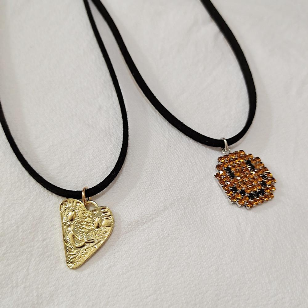 Jewelry Personality Geometric Flashing Diamond Smiley Small Gift Jewelry Simple Temperament Necklace Accessories Female