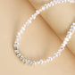 Jewelry Broken Silver Few Two Imitation Pearl Necklace Women's Versatile Sen Department Temperament Clavicle Chain Beaded Necklace