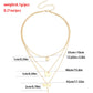 Fashion Jewelry Temperament Butterfly Dragonfly Combination Multilayer Necklace Niche Design Love Pendant Clavicle Chain Female