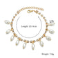 Fashion Rhinestone Anklet Summer Simple Imitation Pearl Pendant Anklet Jewelry
