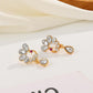 New Chinese style peacock earrings female retro fashion light luxury inlaid zircon phoenix earrings stud earrings national tide earrings