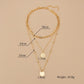 Fashion Round Alloy Queen Head Necklace Simple Multi-Layer Clavicle Chain Necklace Accessories
