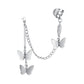 Ear bone clip butterfly one-piece earring female earring net red same style ins ear clip chain accessories