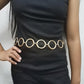 Jewelry exaggerated temperament chain circle eight-character mouth waist chain hollow multi-element waist chain female