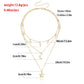 Jewelry retro fashion multi-layer five-pointed star pendant necklace exquisite crescent sweater chain versatile accessories