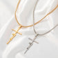 English letter pendant necklace stainless steel cross clavicle chain punk hip hop jumping disco necklace female