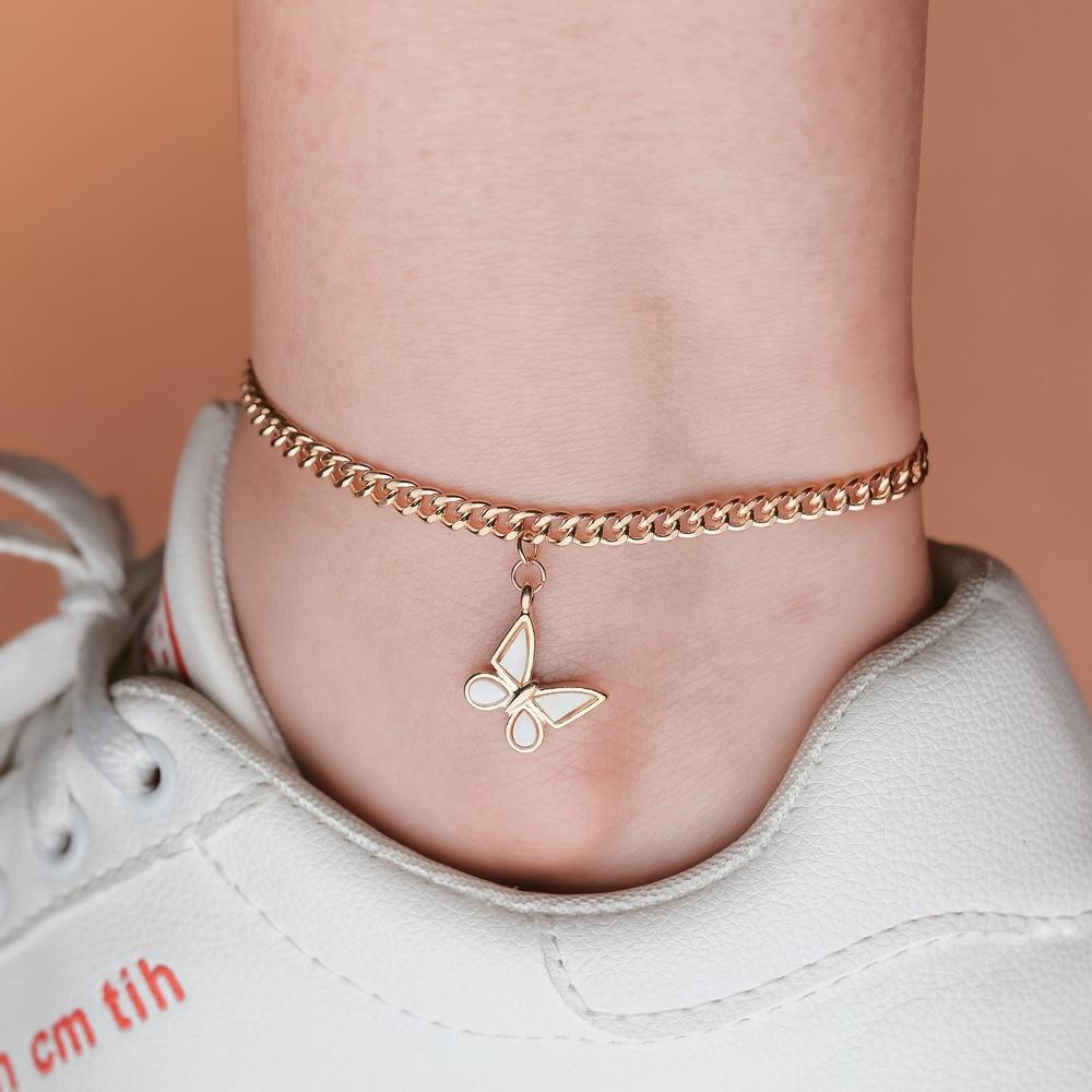 Jewelry Summer Beach Chain Foot Decoration Simple Ins Temperament Butterfly Anklet Female