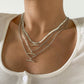 Hip-hop Retro Snake Bone Chain Clavicle Necklace Female Simple Geometric Metal One-word Stick Necklace