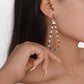 E1496 Exaggerated metal wavy pattern earrings drop-shaped several hollow earrings retro simple earrings