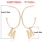 Jewelry punk geometric letter M pendant earrings female insC-shaped large ring earrings