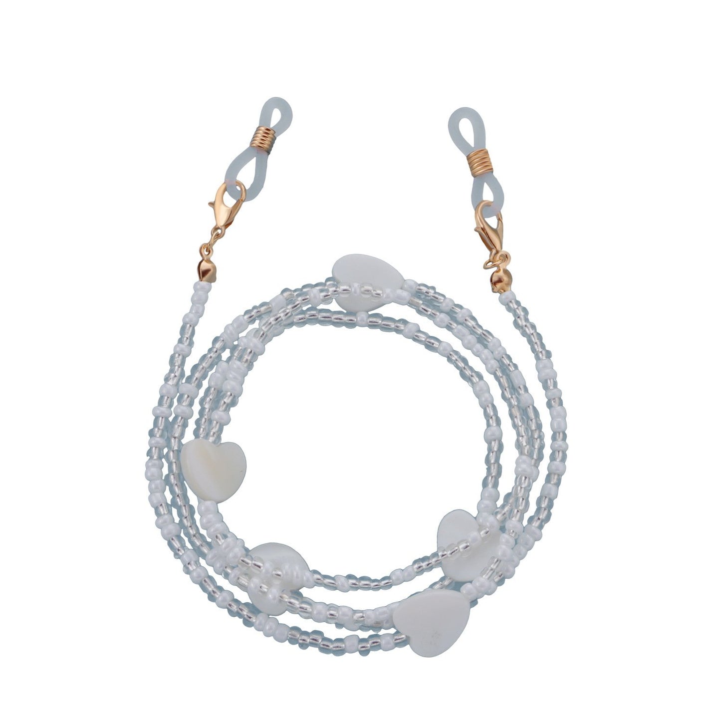 Jewelry Ladies Love White Rice Beads Fashion Glasses Chain Personality Simple Mask Accessories