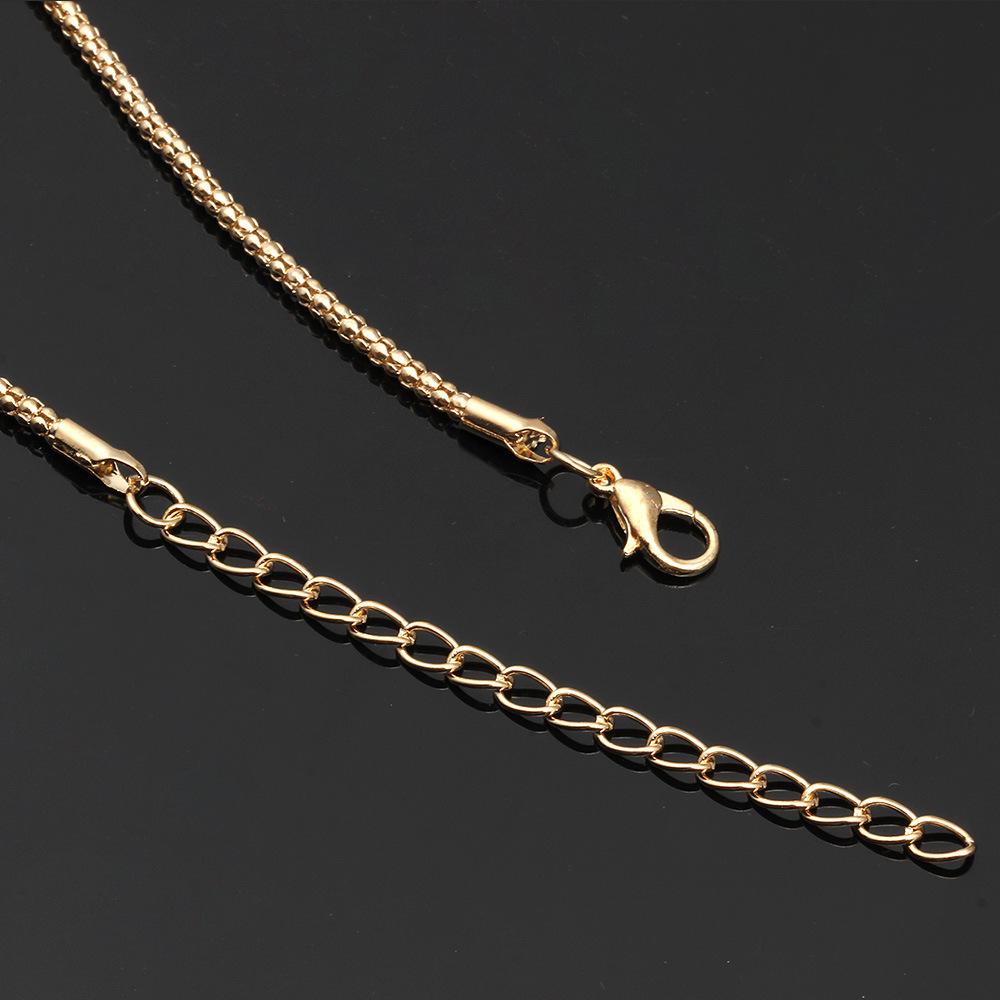 Diamond-encrusted Gold Drop Earrings Necklace Ring Three-Piece Set Multicolor Set