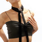 N186 French light luxury elegant retro pendant CCB velvet rhinestone niche cold geometric necklace