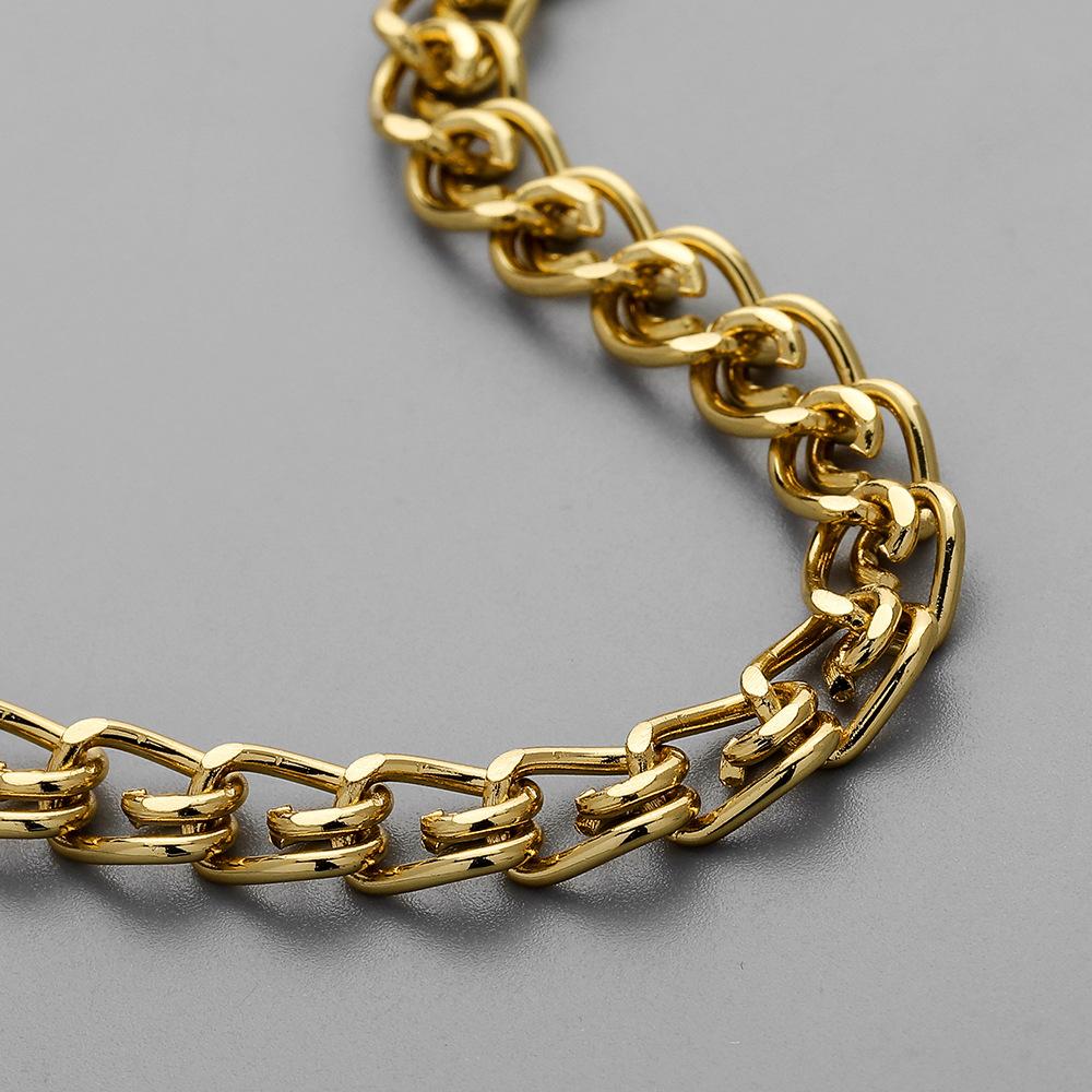Simple and versatile thick chain men's bracelet personality single chain men's hand jewelry men