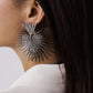 Jewelry Exaggerated Punk Fan Leaf Metal Earrings Personality Trendy Irregular Fan-shaped Stud Earrings Female