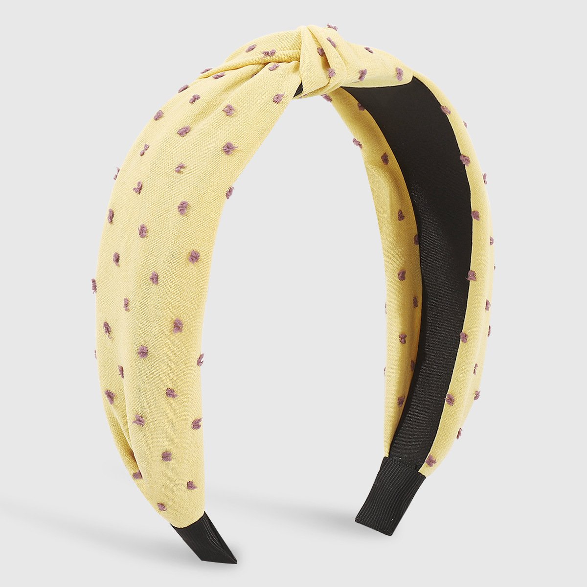 F512 Simple, small, fresh, personality, knotted, pure color headband, cloth art wave point, cute, sweet and fashionable headband