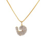 Jewelry Fashion Creative Shrimp Diamond Pendant Trend Full Diamond Hip Hop Necklace