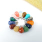 Multi-faceted Natural Stone Drop Shape Pendant Necklace Personality Clavicle Chain Necklace Versatile Clothing Accessories