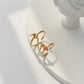 ins chain tassel double finger ring fashion simple star butterfly love geometric opening index finger ring tide