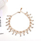 Spring Summer Accessories Dance Rhinestone Ring Pendant Foot Jewelry Ladies Tassel Beach Anklet