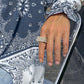 Jewelry hip-hop trendy square full diamond index finger ring personality punk metal diamond men's ring