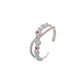 ins personality simple little princess candy color stainless steel opening adjustable color dot cross ring female
