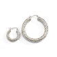 Jewelry fashion light luxury C-shaped full-diamond set earrings temperament all-match inlaid colored diamond geometric earrings