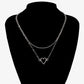 Jewelry simple double-layer chain trend clavicle chain all-match ins metal peach heart necklace