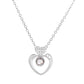 Hot style little peach heart 1 languages I love you necklace with copper micro-inlaid zircon heart-shaped pendant