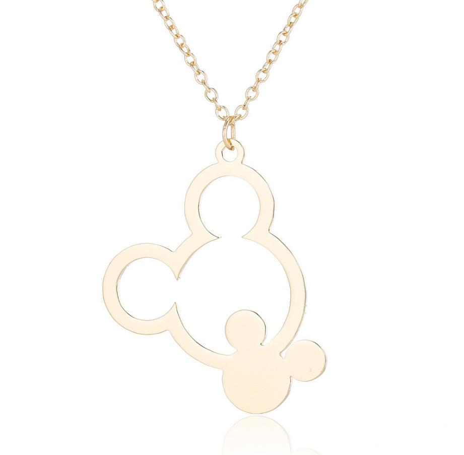 Explosive Cartoon Animation Paradise Castle Mickey Head Necklace Hollow Mickey Pendant