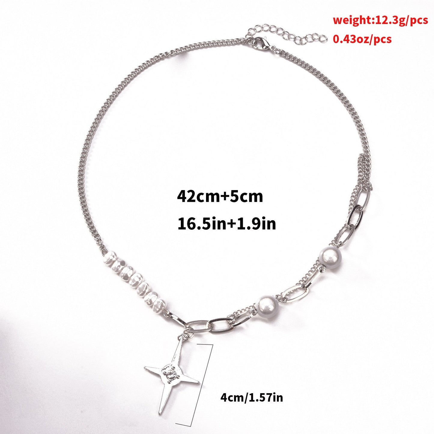 Jewelry Asymmetric Shaped Luminous Pearl Necklace Female Abstinence Department Night Cold Trendy Money Jewelry