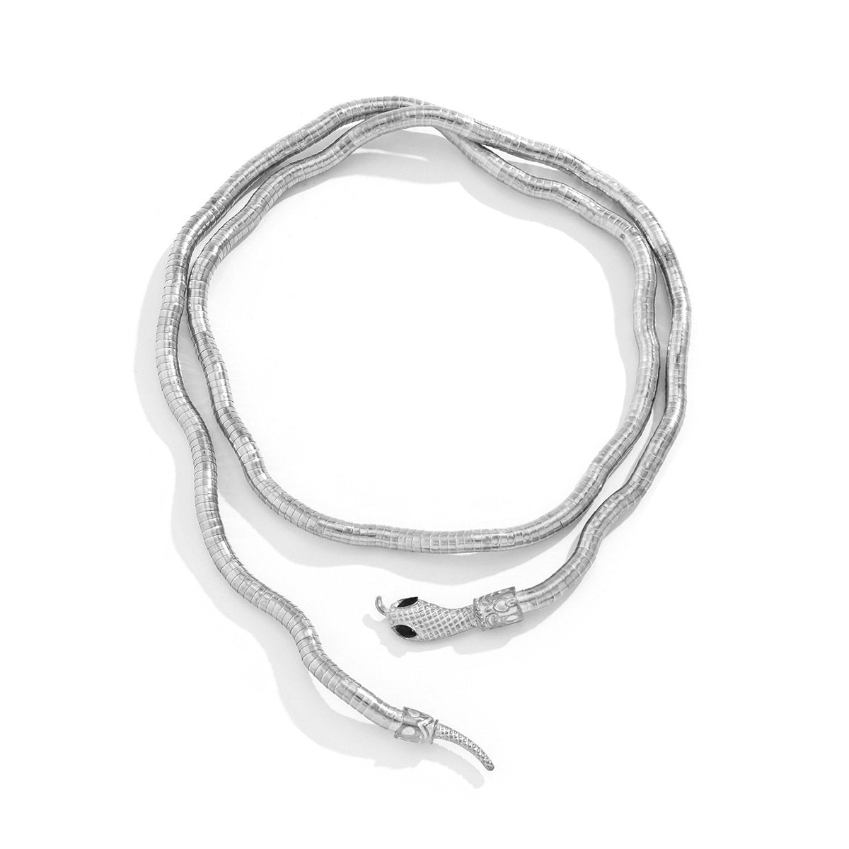 Personalized sexy winding snake necklace fashion niche metal texture diy all-match clavicle necklace