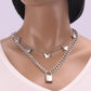 Fashion simple personality butterfly clavicle chain necklace hip-hop punk thick chain lock necklace female