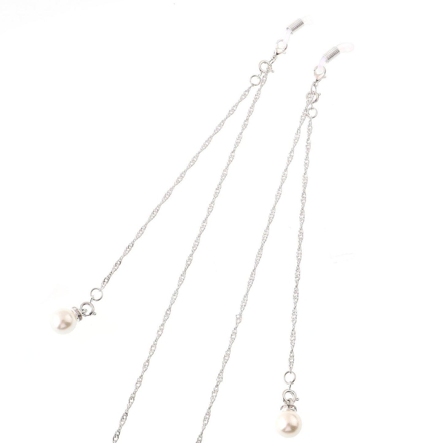 Wings with the same style of glasses hanging chain pearl chain multi-functional double buckle chain fashion sunglasses chain decorative glasses
