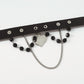 N1775 Gothic choker necklace PU leather love chain exaggerated punk necklace
