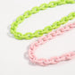 N932 Exaggerated Punk Hip Hop Resin Necklace Alloy Acrylic Retro Thick Chain Clavicle Chain Female