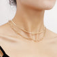 Jewelry Double Layer Multilayer Square Clavicle Chain Blade Snake Chain Clavicle Chain Ladies Necklace