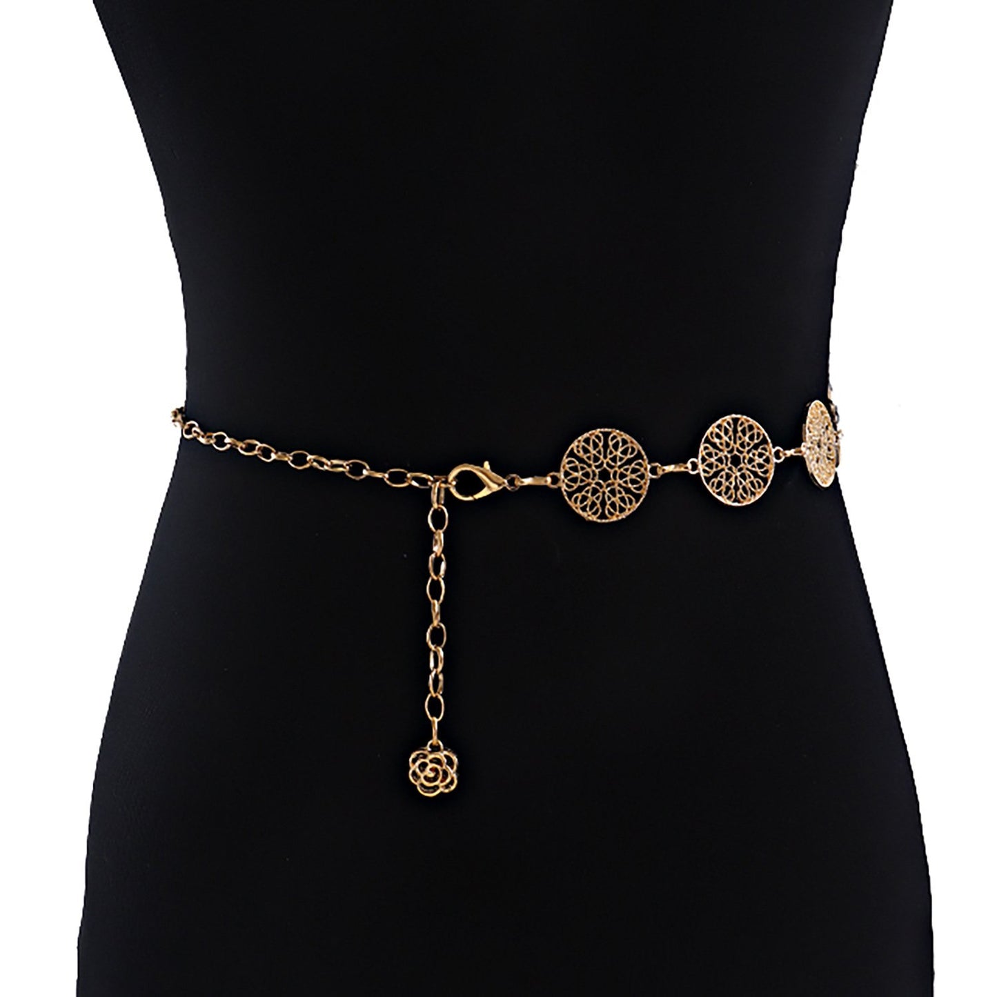 Dress Waist Chain Ladies Metal Leaf Hook Chain Simple Decorative Thin Belt Three Options