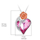 Jewelry rose pendant necklace female niche design high-end sentimental heart diamond jewelry gift