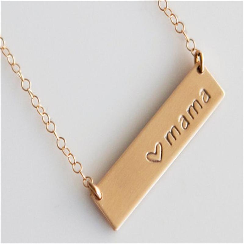 Popular Ladies Necklace Peach Heart Mother Pendant Necklace Mother's Day Gift