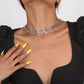N1799 double-breasted creative geometric rhinestone micro-inlaid necklace women's fashion trend niche personality necklace
