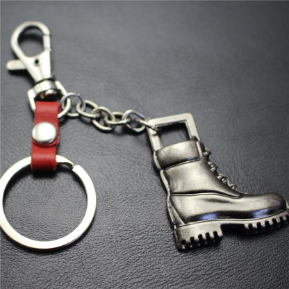 Retro horse boots key chain brushed shiny alloy accessories car key bag pendant gift Taobao gift