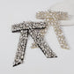 F3947 full diamond bow hair clip light luxury temperament spring clip net red ponytail clip
