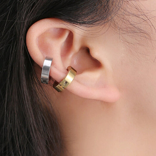 Fashion titanium steel ear clip men and women no pierced ear bone clip ear buckle men and women earrings