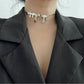 Minority Design Melted Ice Cream Titanium Steel Trendy Spice Girl Necklace Hip Hop Men and Women Trendy Versatile Lava Clavicle Chain
